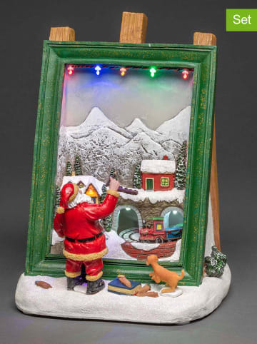 Konstsmide LED-Dekoleuchte "Malender Weihnachtsmann" in Bunt - (B)20,5 x (H)31,5 x (T)20 cm