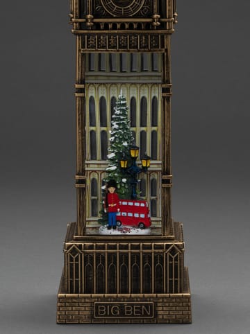 Konstsmide Lampa dekoracyjna LED "Big Ben" w kolorze brązowym - 10,6 x 38 x 10,6 cm