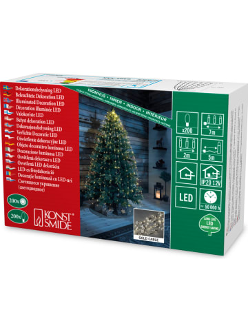 Konstsmide LED-Lichterkette "Diamantenlametta" in Warmweiß - (L)7 m