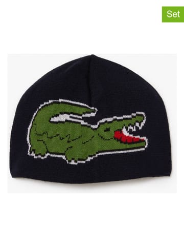Lacoste 2-delige set: muts & sjaal zwart