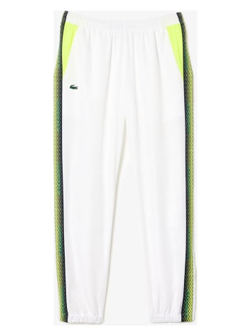 Lacoste Spodnie sportowe w kolorze białym