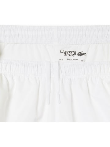 Lacoste Spodnie sportowe w kolorze białym