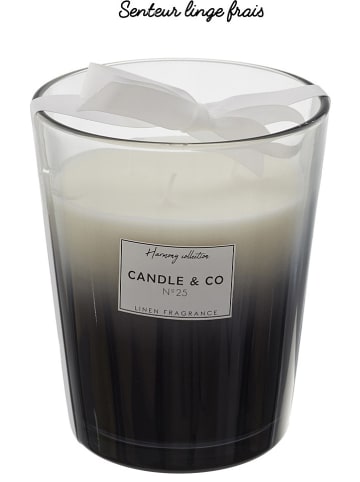 THE HOME DECO FACTORY Duftkerze "Harmony - Linen" in Schwarz - 560 g