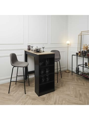 Rétro Chic Barstuhl in Grau - (B)46 x (H)100 x (T)48 cm