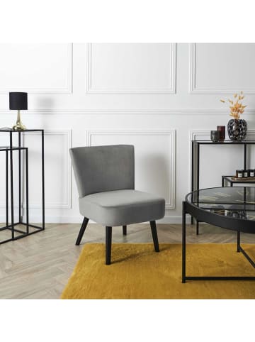 HYGGE Sessel "Giulia" in Grau - (B)55 x (H)76 x (T)63 cm