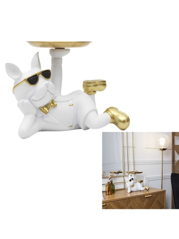 The Concept Factory Decoratief figuur wit/goudkleurig - (H)17 cm