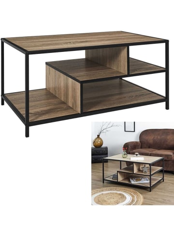 Rétro Chic Couchtisch "Edison" in Braun - (B)90 x (H)42 x (T)55 cm