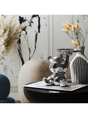 Rétro Chic Decofiguur zilverkleurig - (H)12 cm