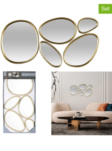 Rétro Chic 5er-Set: Spiegel in Gold