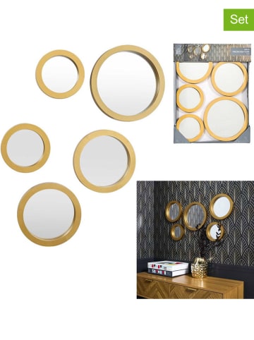 Rétro Chic 5-delige set: spiegels goudkleurig