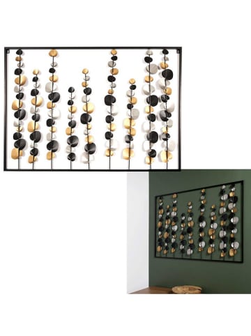 Rétro Chic Wanddecoratie zwart/goudkleurig - (L)70 x (B)100 cm
