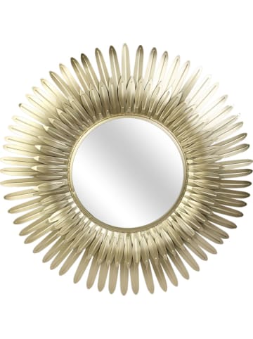 Rétro Chic Lustro ścienne w kolorze złotym - Ø 55 cm