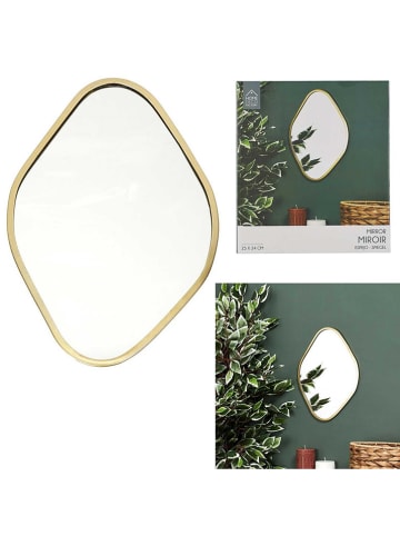 Rétro Chic Lustro w kolorze złotym - 34 x 25 cm