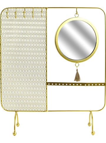 Rétro Chic Make-up-spiegel goudkleurig - (B)30 x (H)35,5 x (D)10 cm