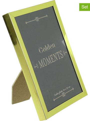 Rétro Chic 3er-Set: Bilderrahmen in Gold - (B)10,7 x (H)16 cm