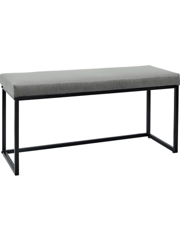 Rétro Chic Bank "Giulia" in Grau - (B)100 x (H)49 x (T)39 cm