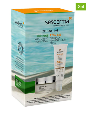 SESDERMA 2tlg. Gesichtspflege-Set: ''Repaskin Dry Touch FAcial & Hidraloe''