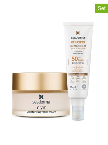 SESDERMA 2tlg. Gesichtspflege-Set ''Repaskin Silk Touch Color Facial & C-Vit''
