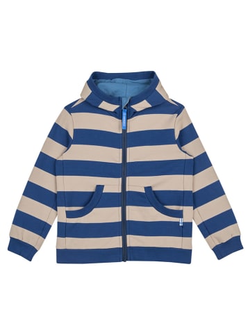 finkid Sweatjacke "Laiva" in Beige/ Dunkelblau