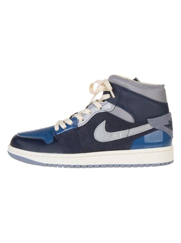 Nike Skórzane sneakersy "1 Mid SE Craft" w kolorze granatowo-szarym
