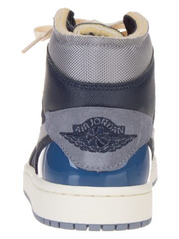 Nike Skórzane sneakersy "1 Mid SE Craft" w kolorze granatowo-szarym