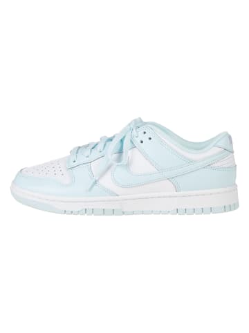 Nike Leder-Sneakers "Dunk Low" Hellblau/ Weiß