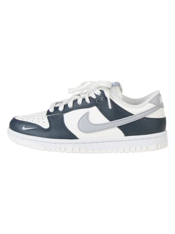Nike Skórzane sneakersy "Dunk Low" w kolorze biało-szaro-granatowym