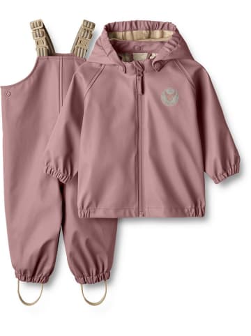 Wheat 2-delige regenoutfit "Charlie" lichtroze