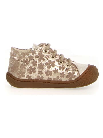Naturino Leder-Lauflernschuhe "Cocoon" in Beige/ Gold