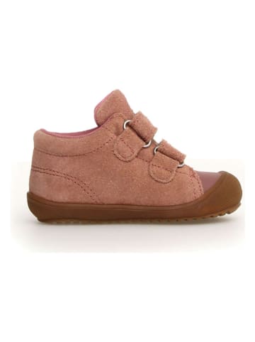 Naturino Skórzane sneakersy "Corkel" w kolorze szaroróżowym