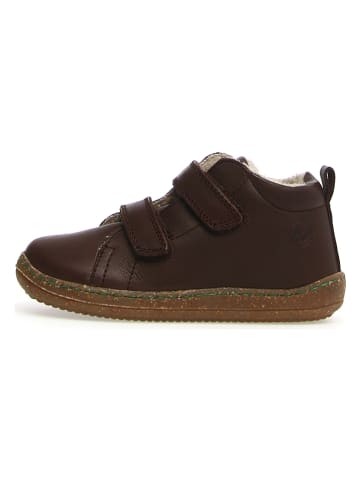 Naturino Skórzane sneakersy "Windy" w kolorze ciemnobrązowym