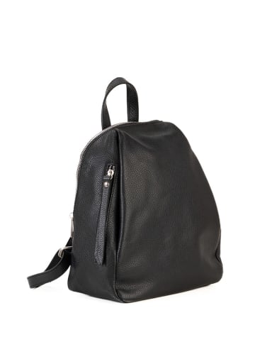 Lucca Baldi Leder-Rucksack "Gambellara" in Schwarz - (B)27 x (H)31 x (T)13 cm
