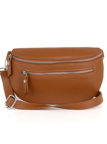 Lucca Baldi Leren heuptas "Burano" camel - (B)30 x (H)19 x (D)2 cm