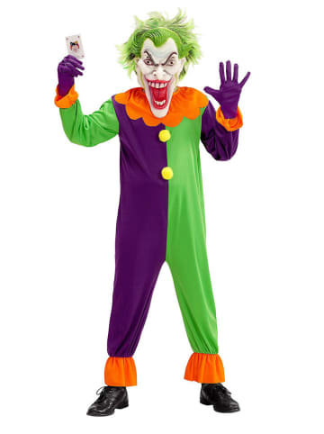 Widmann 2-delig kostuum "EVIL JOKER" paars/groen
