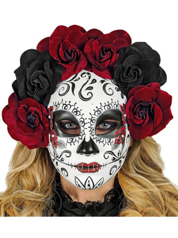 Widmann Masker "DIA DE LOS MUERTOS" wit/zwart/rood