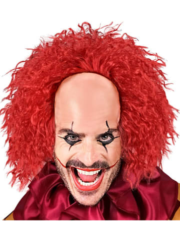 Widmann Vintage Killerclown Glatze mit rotem Haar in Rot
