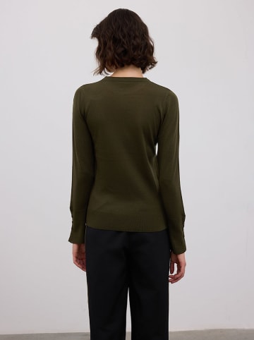 BGN Sweter w kolorze ciemnozielonym