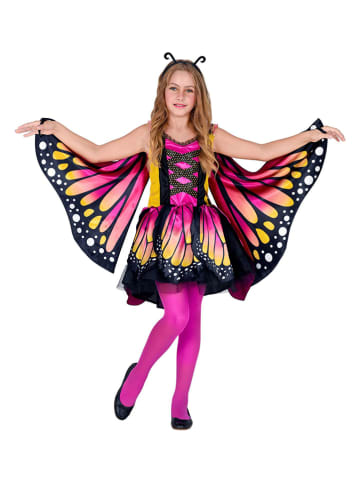 Carnival Party 3-częściowy kostium "Butterfly" w kolorze różowym ze wzorem