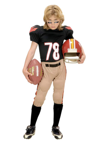 Carnival Party 2-delig kostuum "American Football Seler" zwart/beige