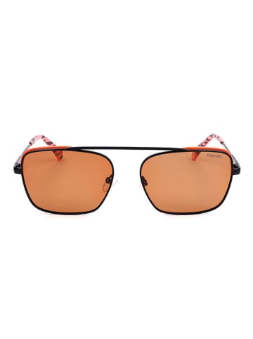 Polaroid Okulary przeciwsłoneczne unisex w kolorze pomarańczowym