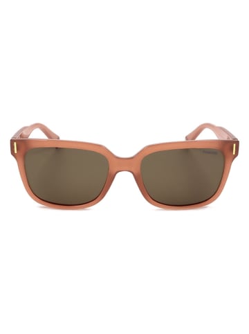 Polaroid Okulary przeciwsłoneczne unisex w kolorze jasnobrązowo-oliwkowym