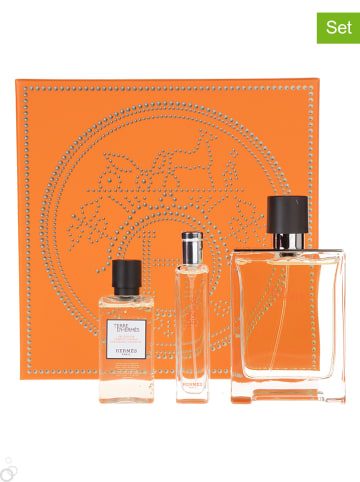 Hermès 3tlg. Set: "Terre D'Hermes" - 2 x EdT und Duschgel
