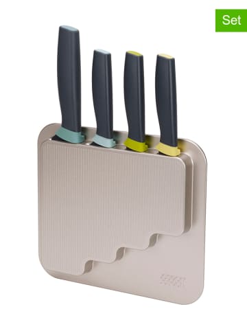 JosephJoseph 5tlg. Messer-Set in Silber/ Schwarz