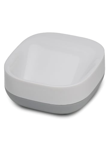JosephJoseph Zeepschaaltje "Slim" wit/grijs - (B)7,9 x (H)3,6 x (D)7,4 cm