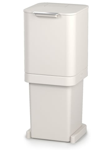 JosephJoseph Mülleimer "Totem Pop" in Creme - 40 l