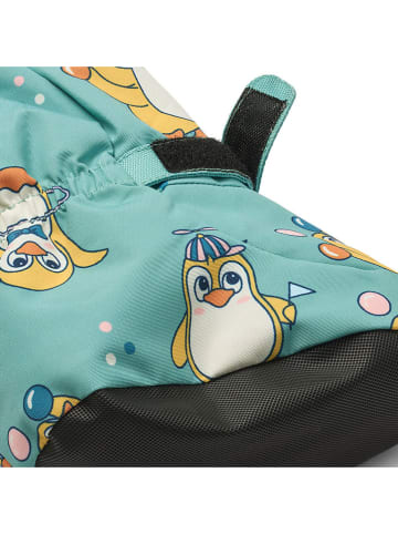Småfolk Füßlinge "Pinguine" in Türkis