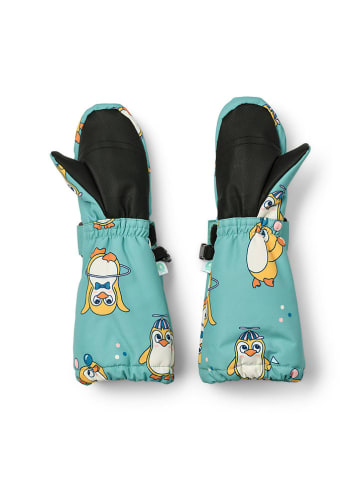 Småfolk Fäustlinge "Pinguine" in Türkis