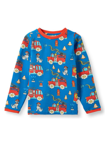 Småfolk Longsleeve "Feuerwehrauto" in Blau