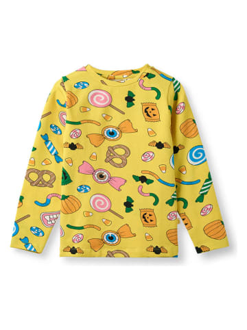 Småfolk Longsleeve "Halloween-Süßigkeiten" in Gelb
