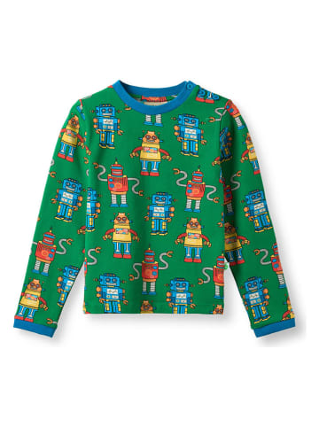 Småfolk Longsleeve "Robot" groen